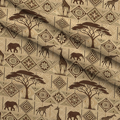Serengeti Patchwork Pattern 3 Minky Fabric