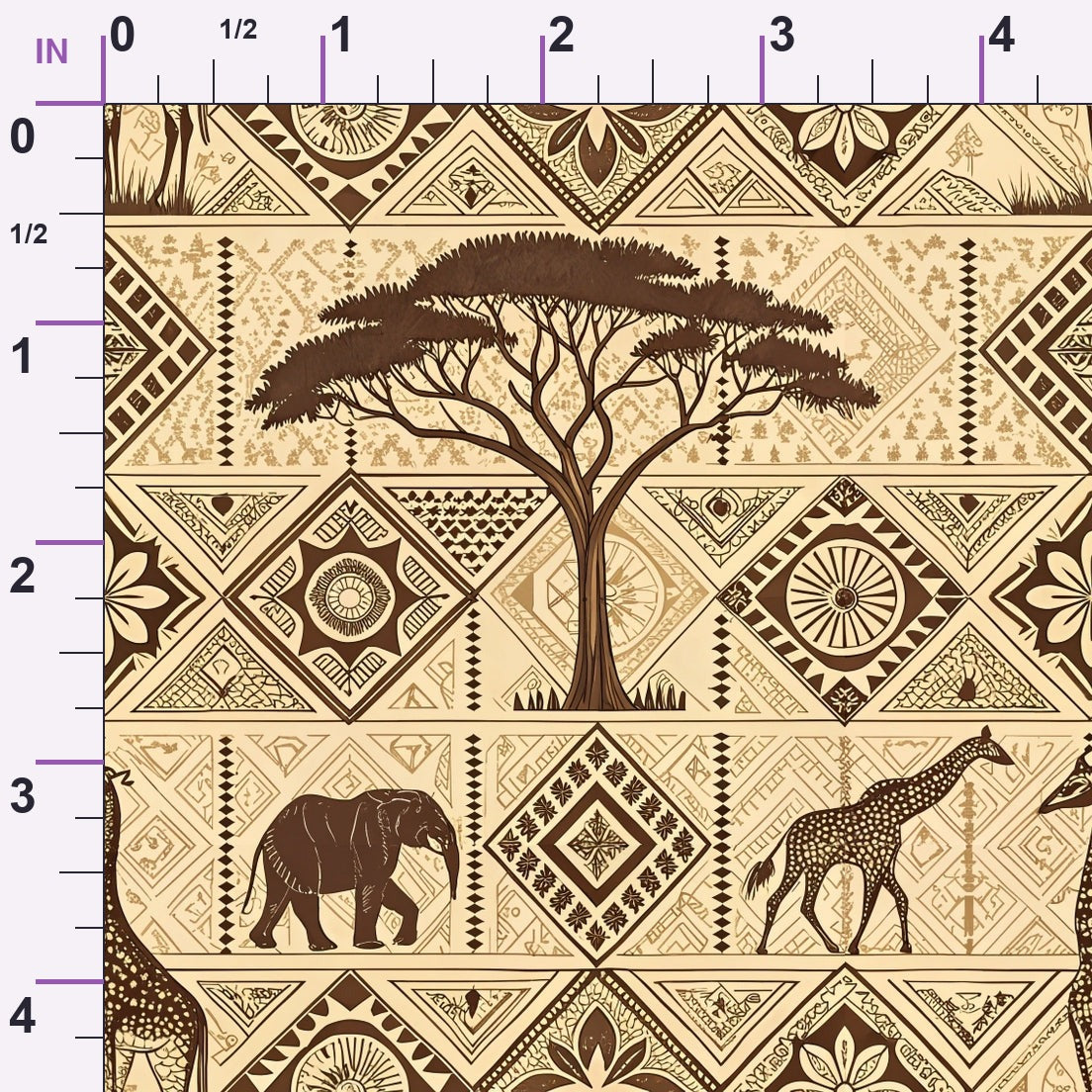 Serengeti Patchwork Pattern 3 Minky Fabric