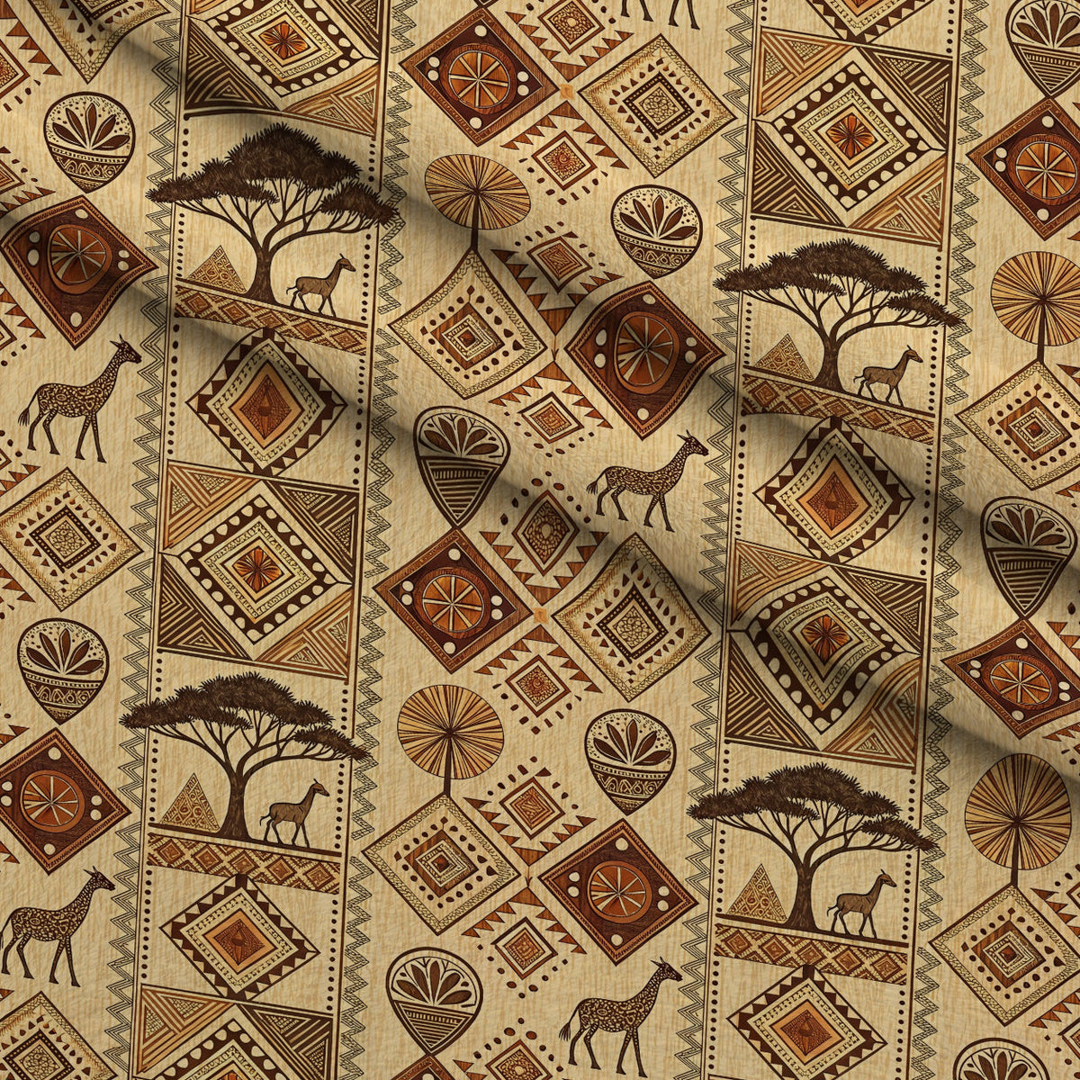 Serengeti Patchwork Pattern 4 Minky Fabric