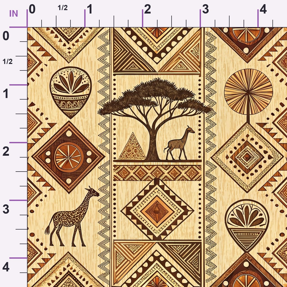Serengeti Patchwork Pattern 4 Minky Fabric