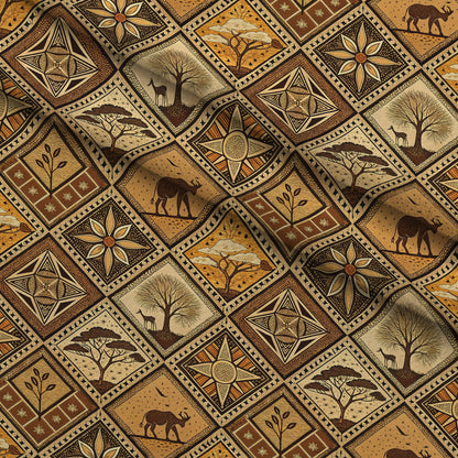 Serengeti Patchwork Pattern 5 Minky Fabric