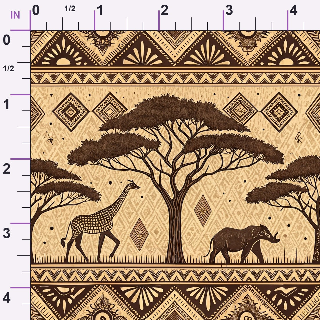 Serengeti Patchwork Pattern 6 Minky Fabric