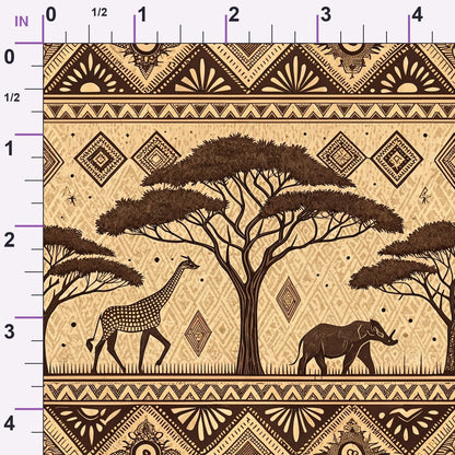 Serengeti Patchwork Pattern 6 Minky Fabric
