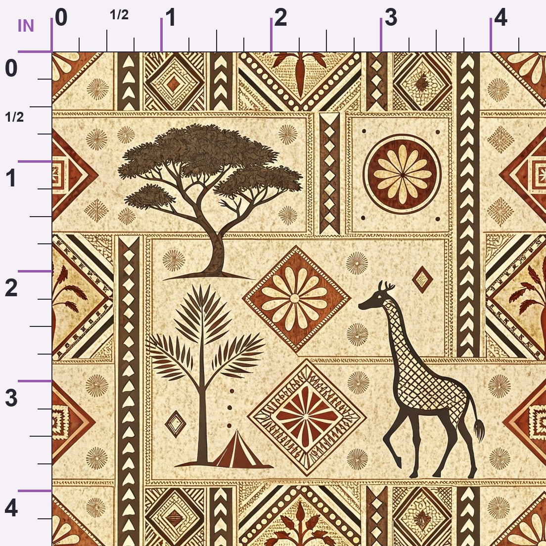 Serengeti Patchwork Pattern 7 Minky Fabric