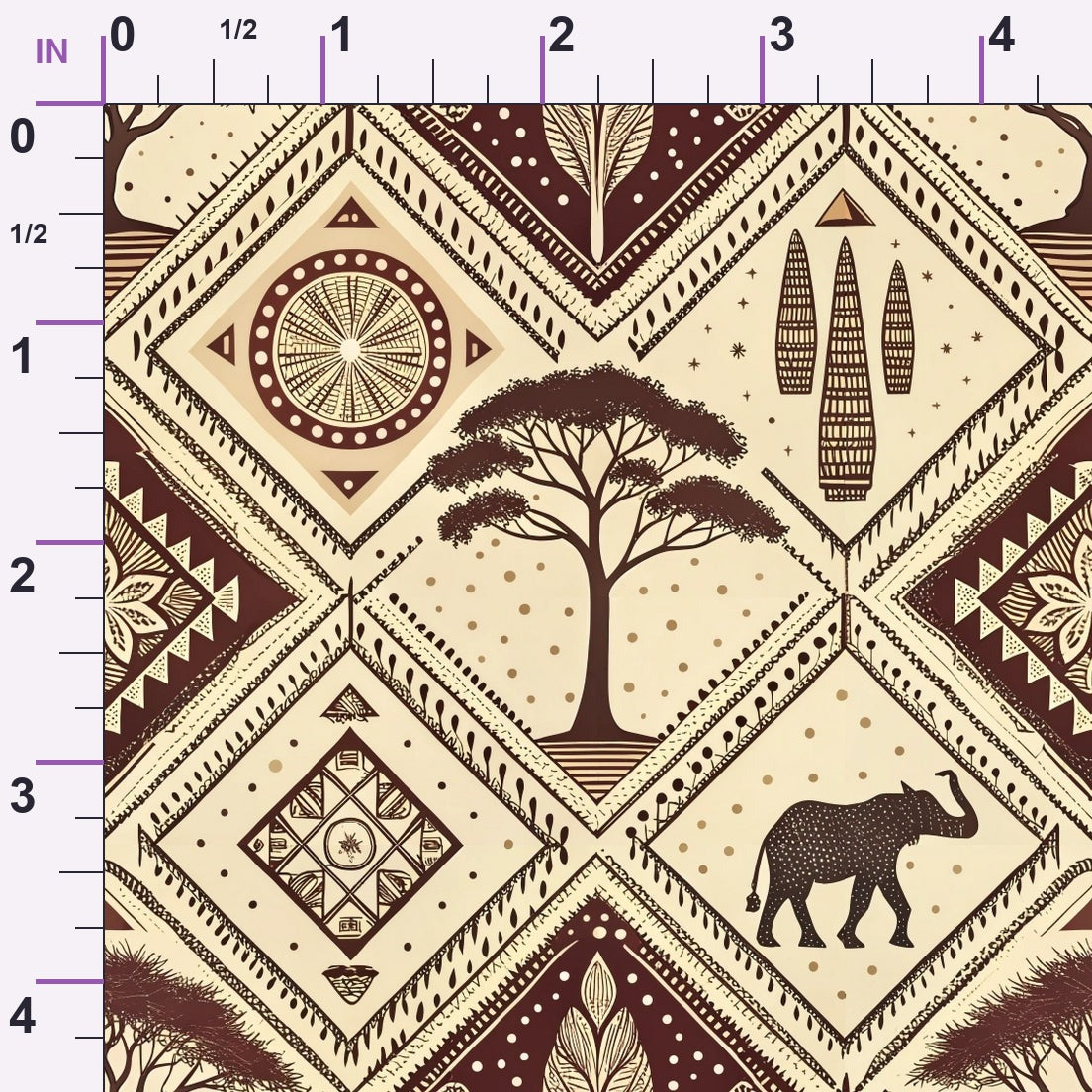 Serengeti Patchwork Pattern 8 Minky Fabric