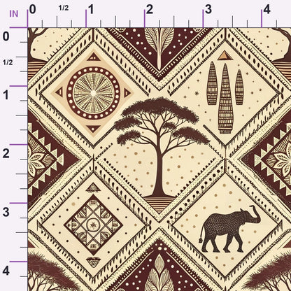 Serengeti Patchwork Pattern 8 Minky Fabric