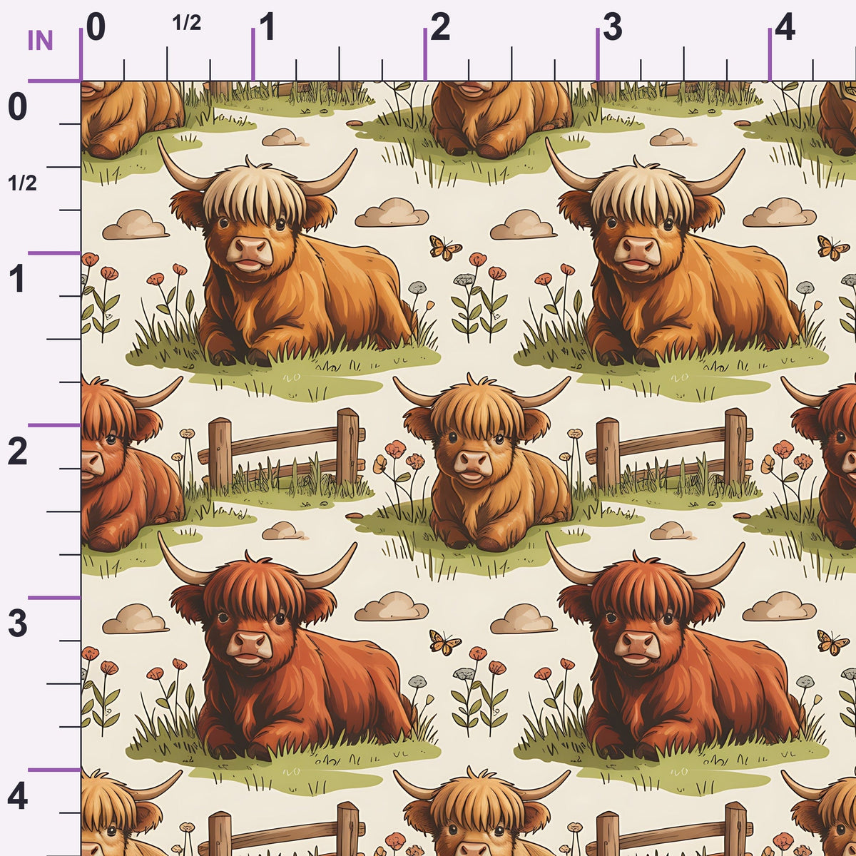 Shaggy Pasture Pals Pattern 2 Minky Fabric
