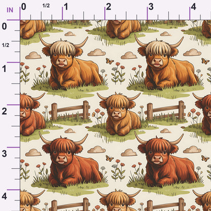 Shaggy Pasture Pals Pattern 2 Minky Fabric