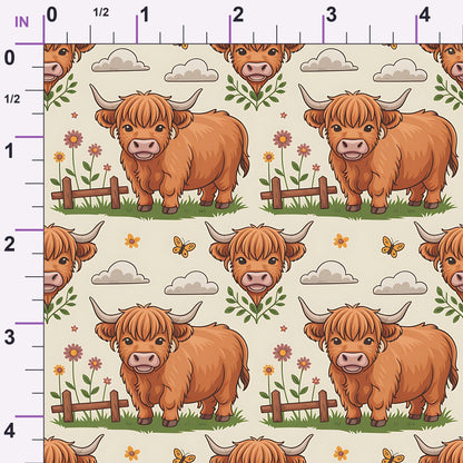 Shaggy Pasture Pals Pattern 9 Minky Fabric
