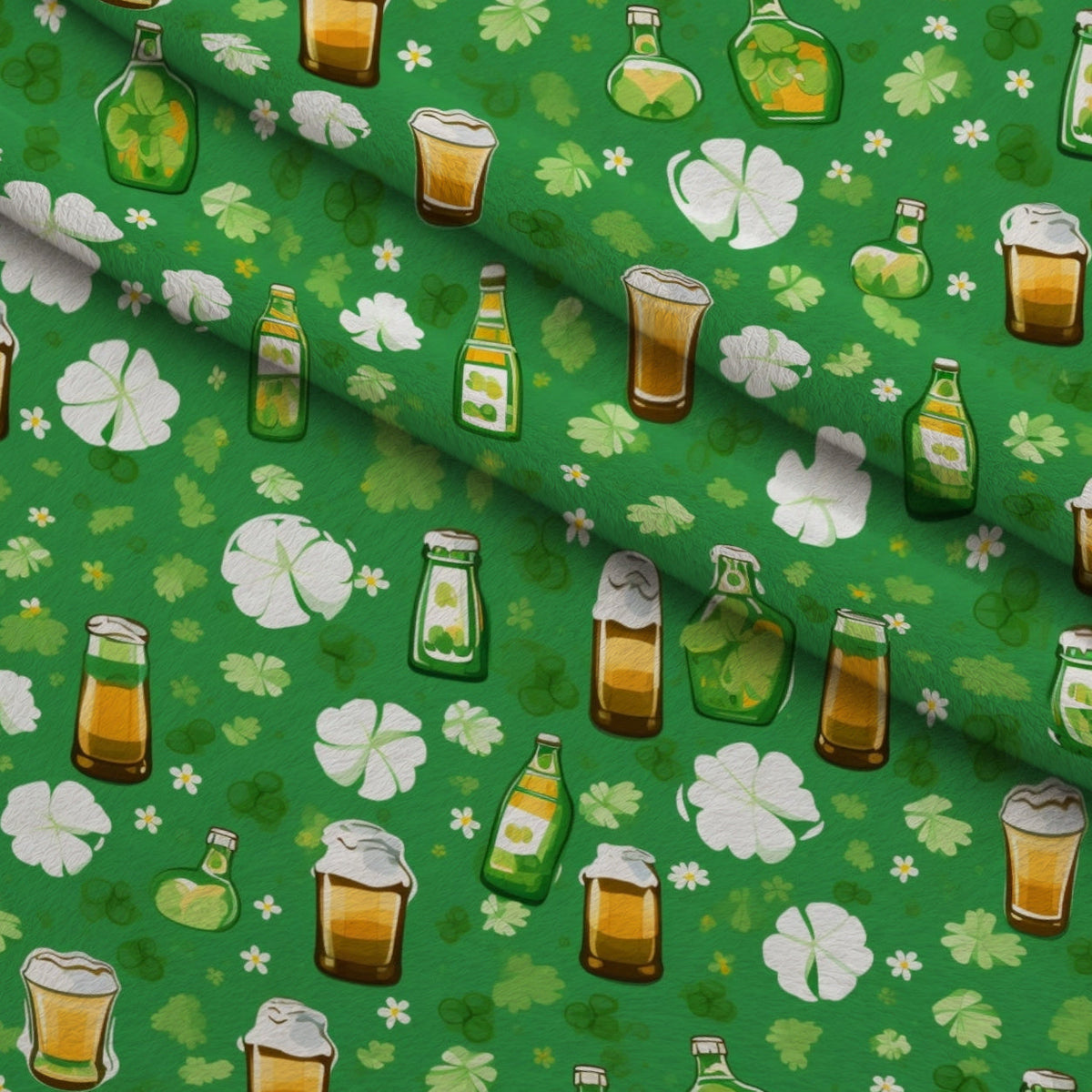 Shamrock Shimmer Pattern 13 Minky Fabric