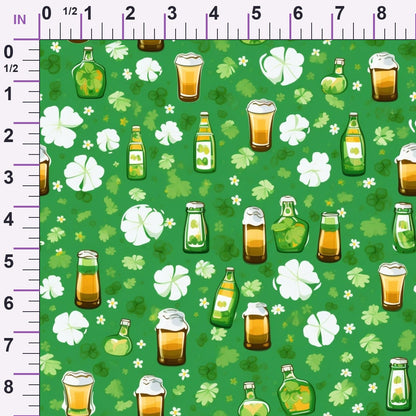 Shamrock Shimmer Pattern 13 Minky Fabric