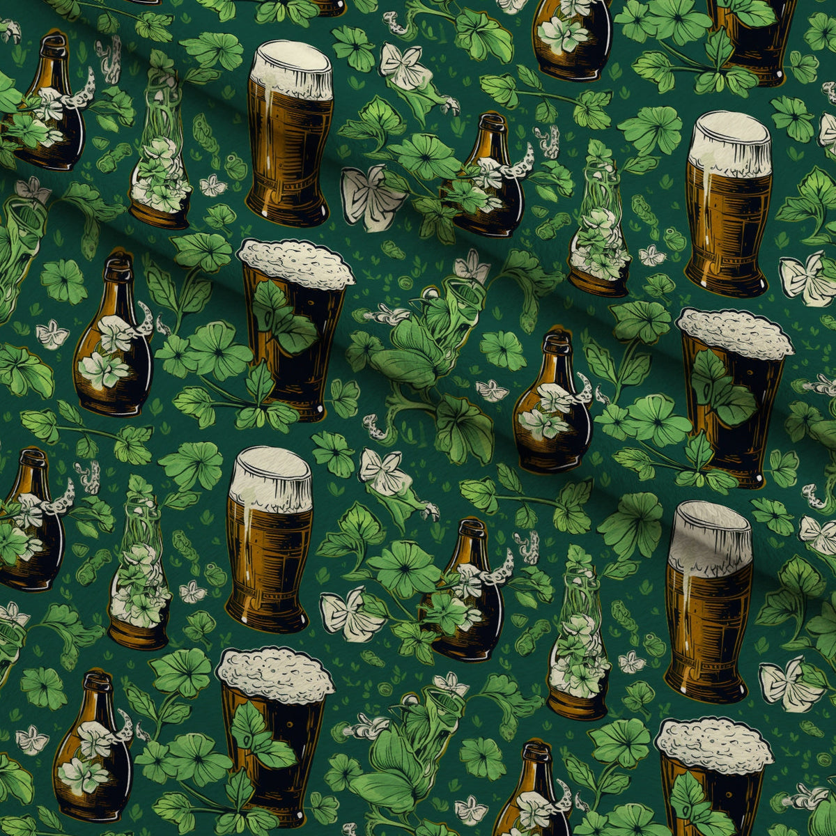 Shamrock Shimmer Pattern 14 Minky Fabric