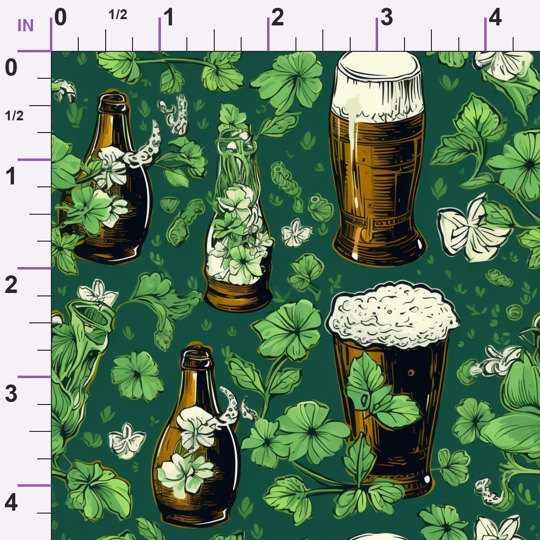 Shamrock Shimmer Pattern 14 Minky Fabric