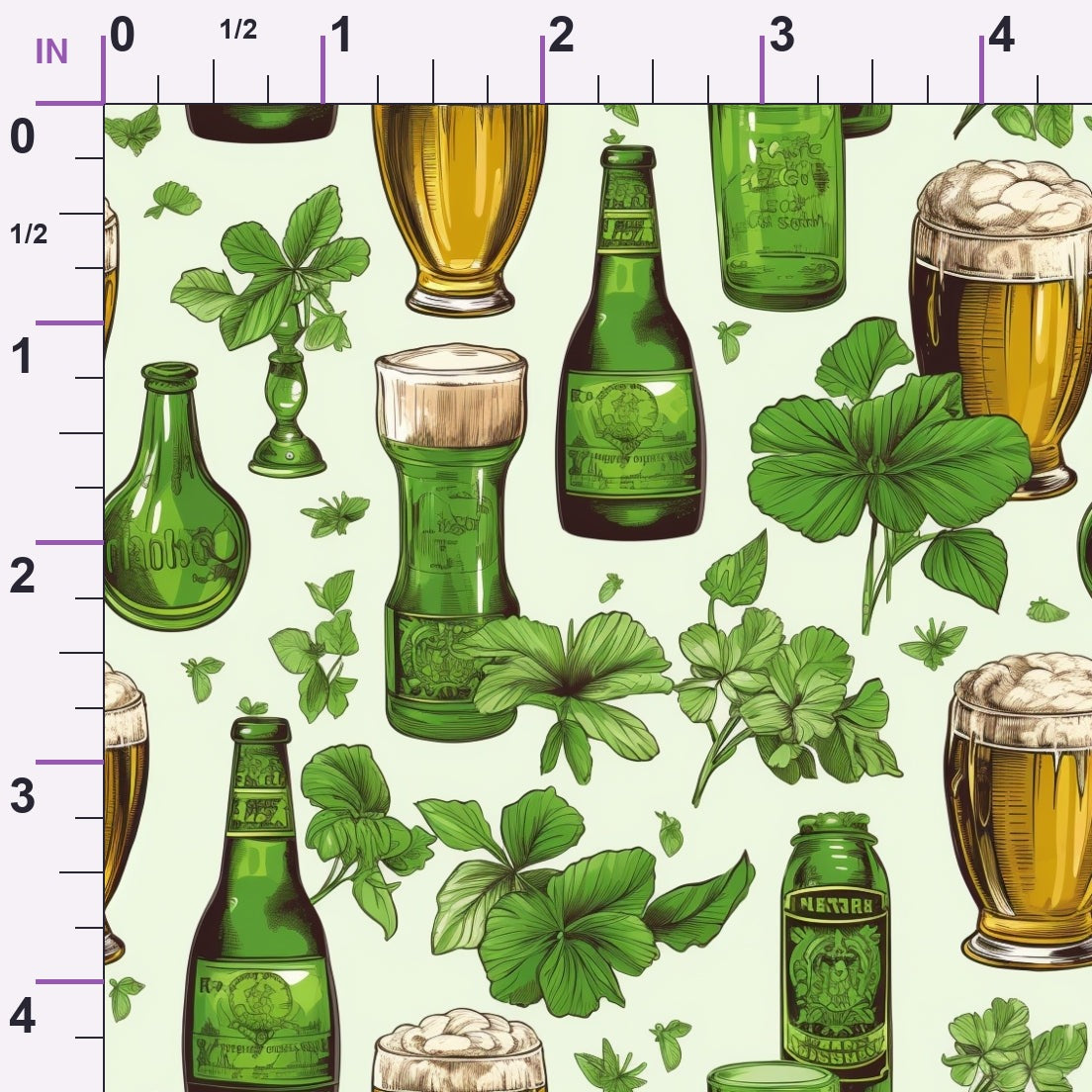 Shamrock Shimmer Pattern 15 Minky Fabric