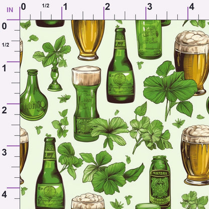 Shamrock Shimmer Pattern 15 Minky Fabric