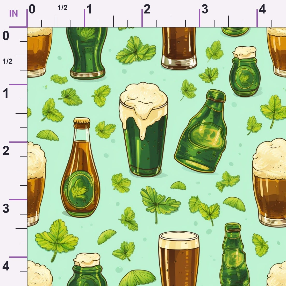 Shamrock Shimmer Pattern 17 Minky Fabric