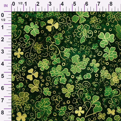 Shamrock Shimmer Pattern 24 Minky Fabric