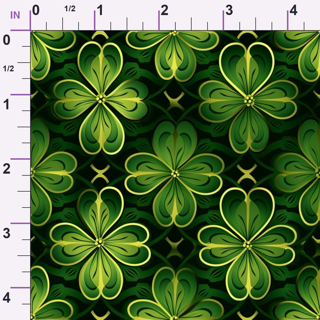 Shamrock Shimmer Pattern 3 Minky Fabric