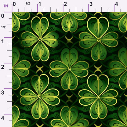 Shamrock Shimmer Pattern 3 Minky Fabric