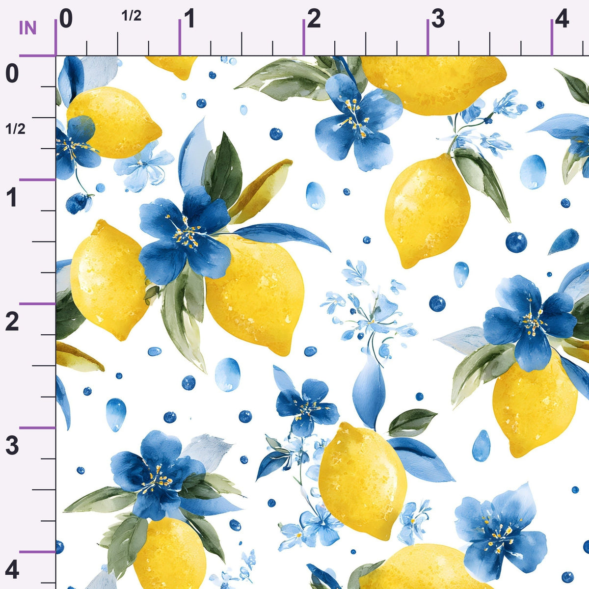 Sicilian Citrus Grove Pattern 1 Minky Fabric