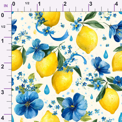 Sicilian Citrus Grove Pattern 2 Minky Fabric