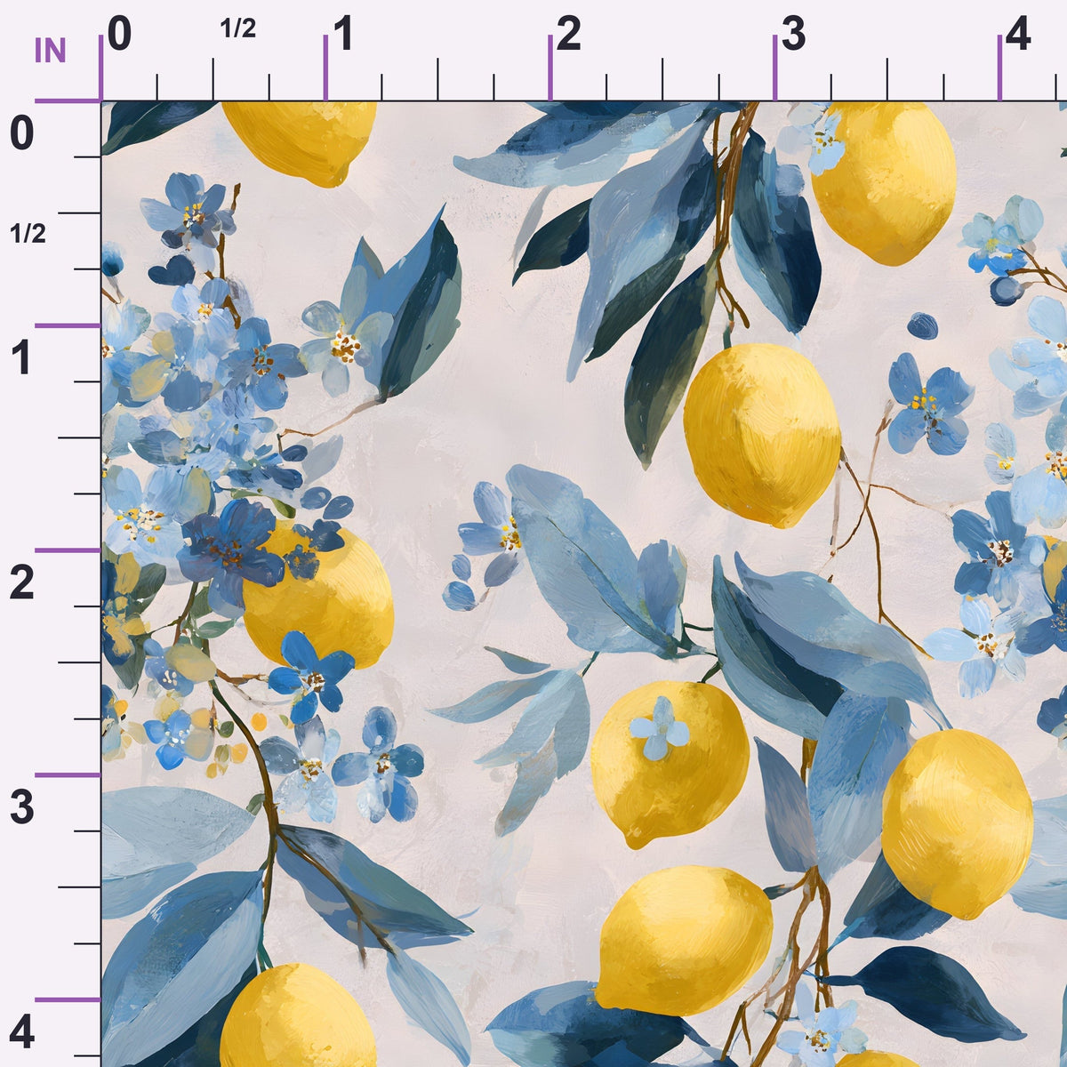 Sicilian Citrus Grove Pattern 5 Minky Fabric