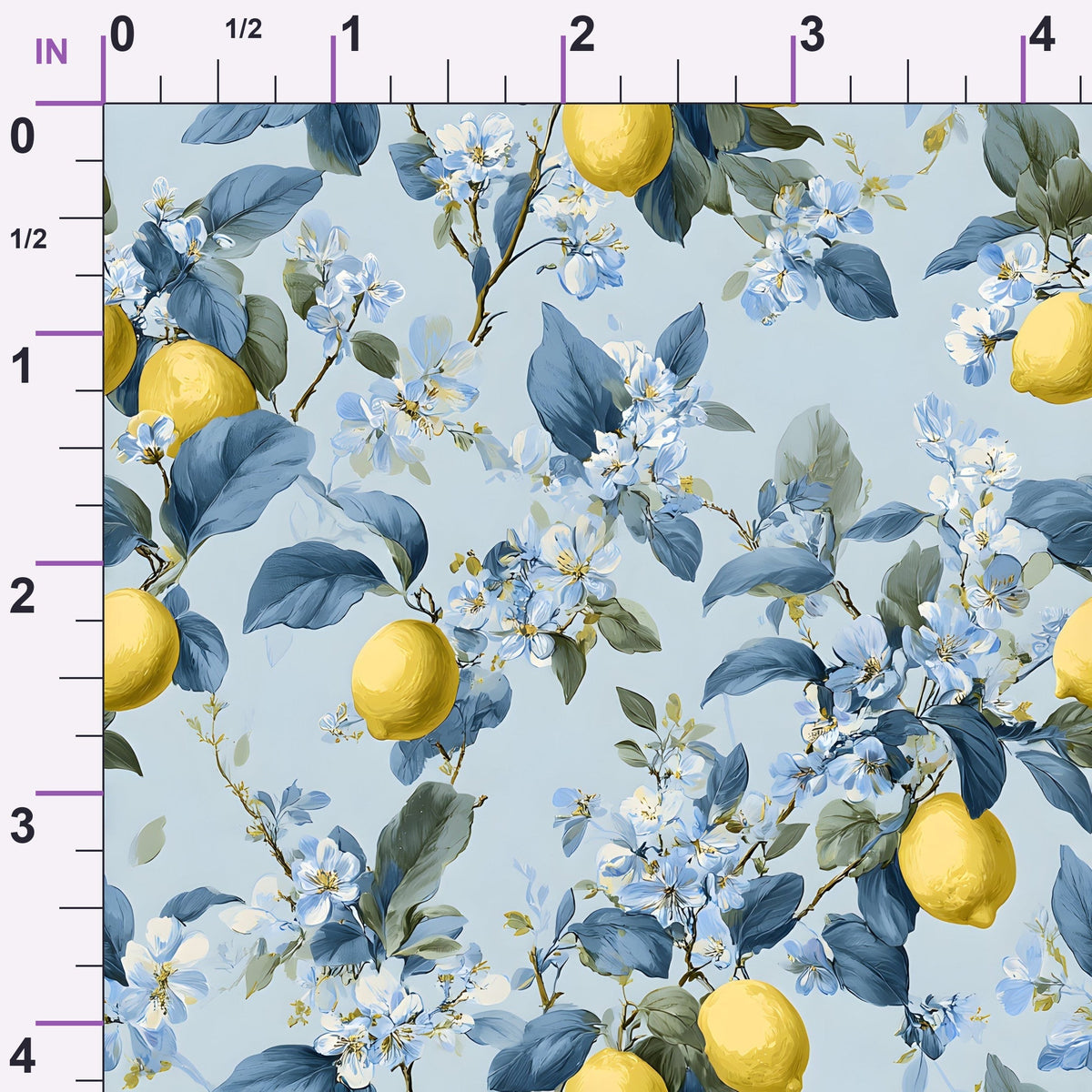 Sicilian Citrus Grove Pattern 6 Minky Fabric