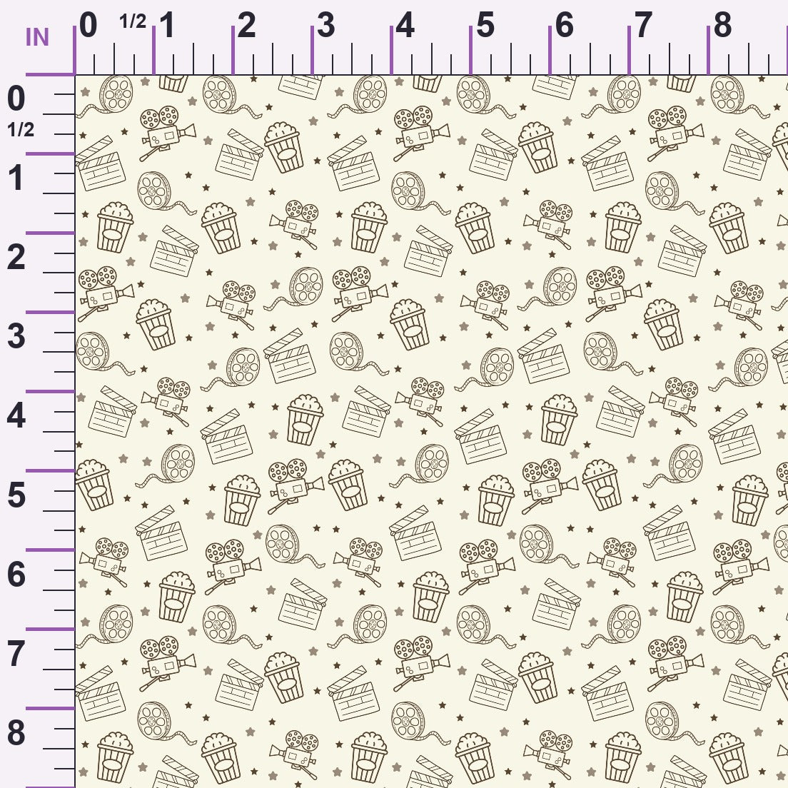 Silver Screen Pattern 1 Minky Fabric