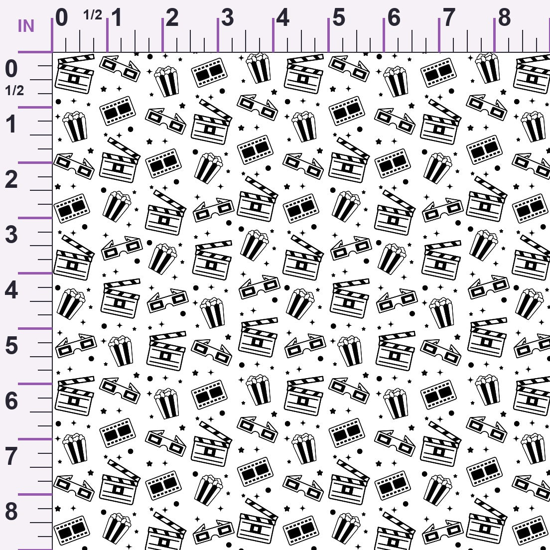 Silver Screen Pattern 6 Minky Fabric