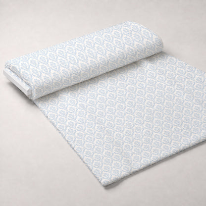 Simple Damask Blue Minky Fabric