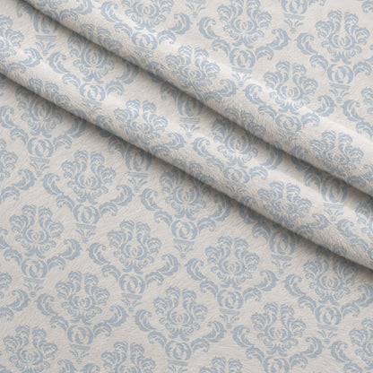 Simple Damask Blue Minky Fabric