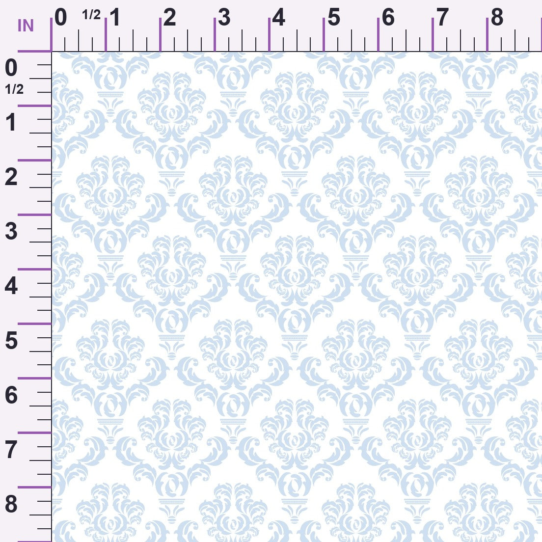 Simple Damask Blue Minky Fabric