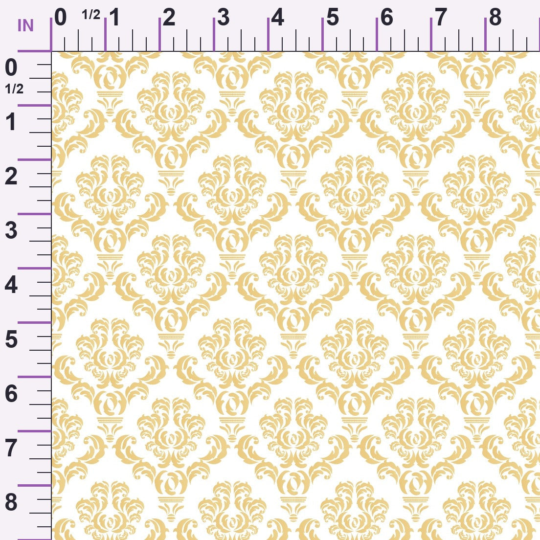 Simple Damask Gold Minky Fabric