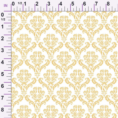 Simple Damask Gold Minky Fabric
