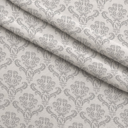 Simple Damask Gray Minky Fabric