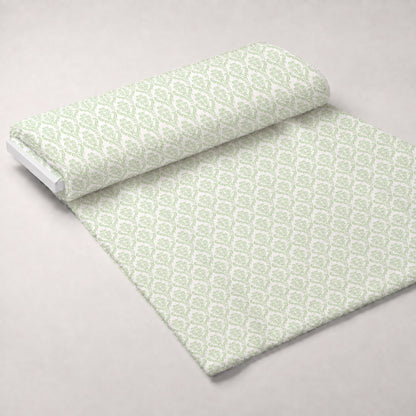 Simple Damask Green Minky Fabric
