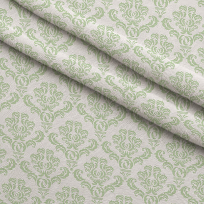 Simple Damask Green Minky Fabric