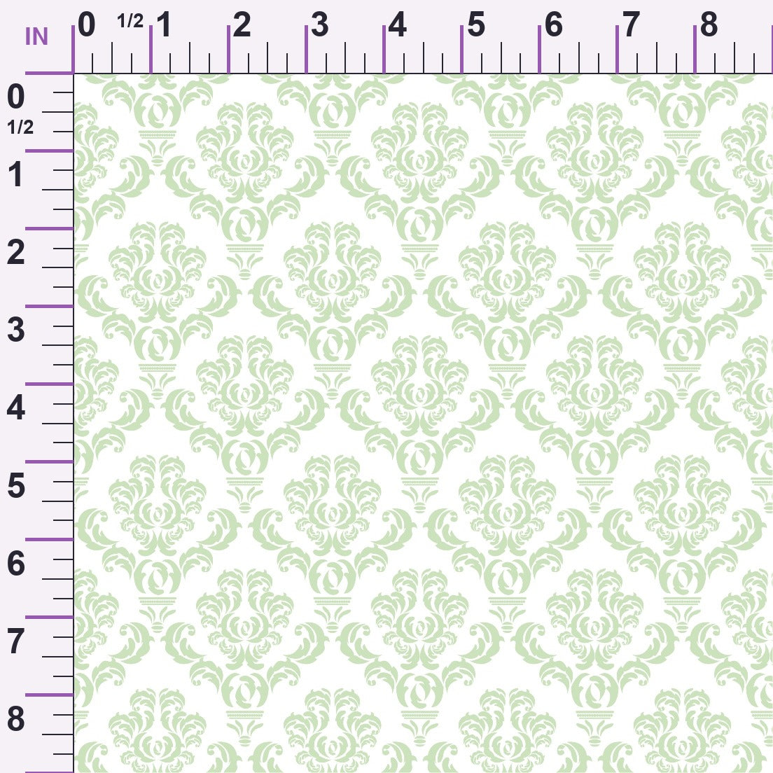 Simple Damask Green Minky Fabric