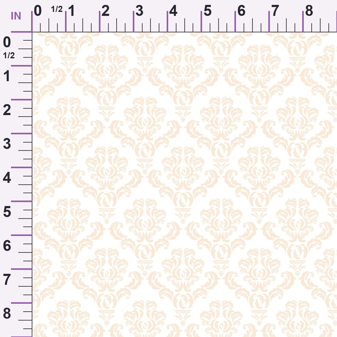 Simple Damask Orange Minky Fabric