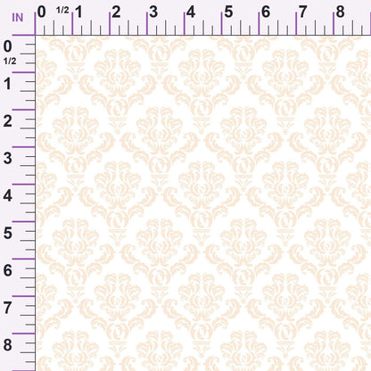 Simple Damask Orange Minky Fabric
