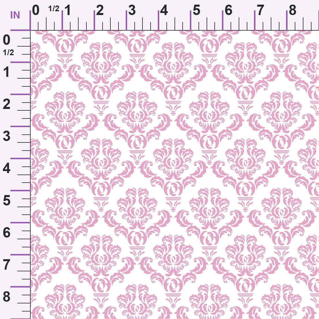Simple Damask Pink Minky Fabric