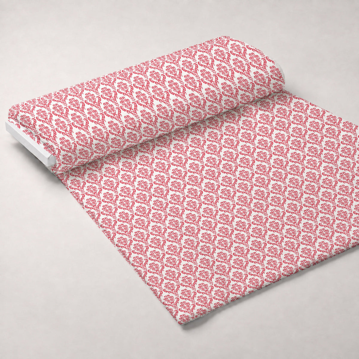 Simple Damask Red Minky Fabric