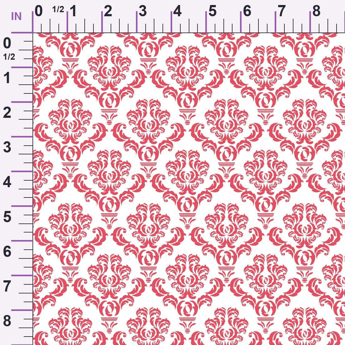 Simple Damask Red Minky Fabric