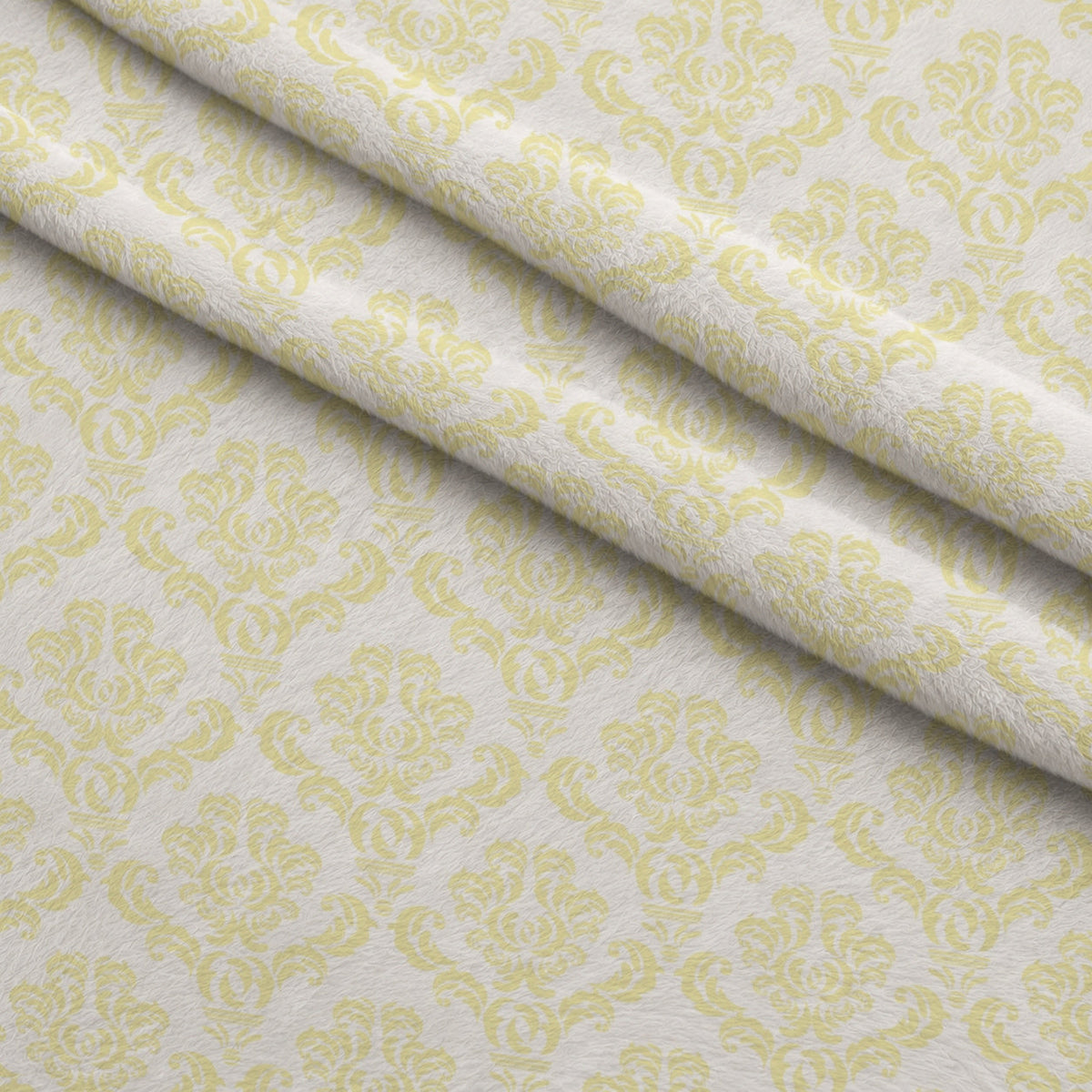 Simple Damask Yellow Minky Fabric