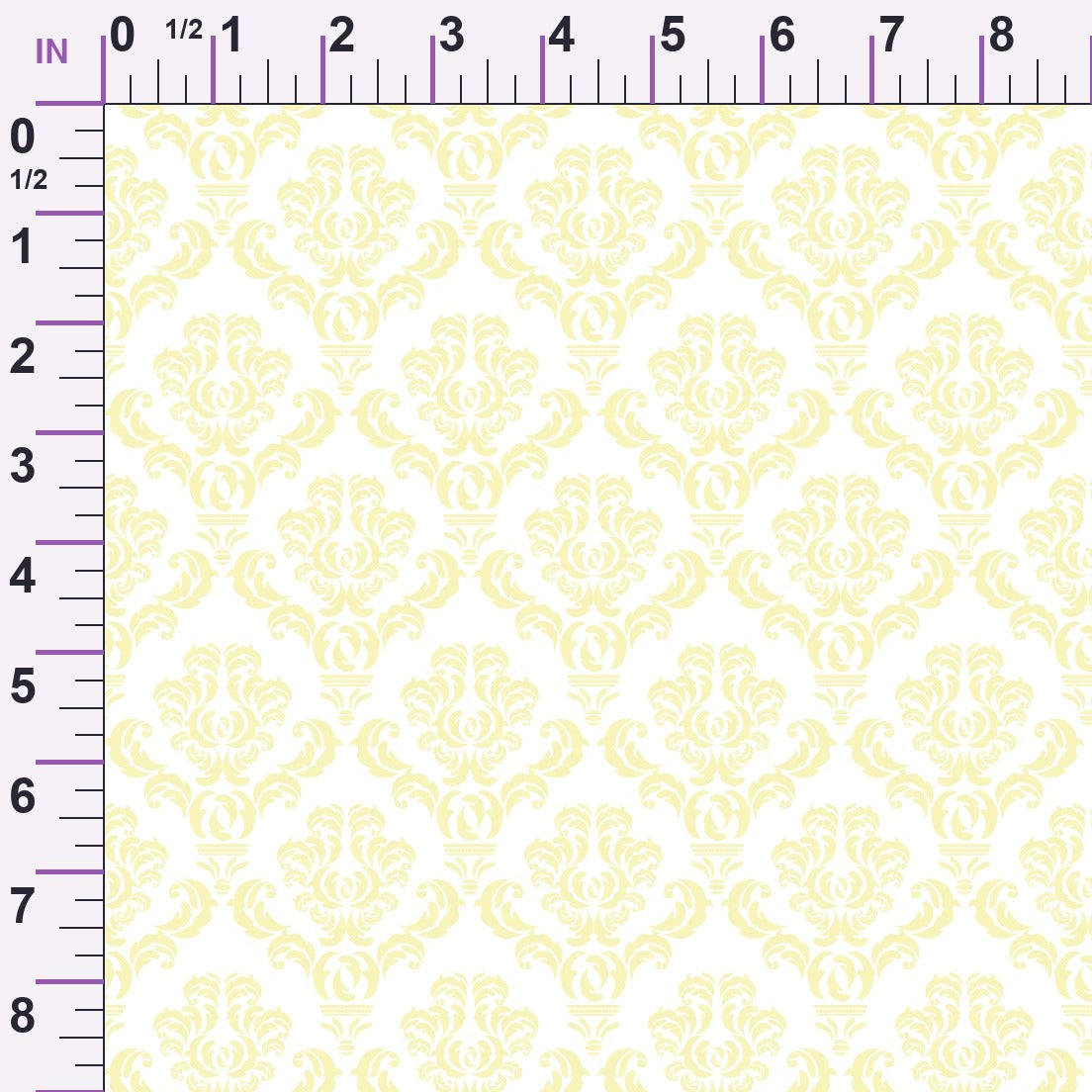 Simple Damask Yellow Minky Fabric