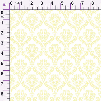 Simple Damask Yellow Minky Fabric