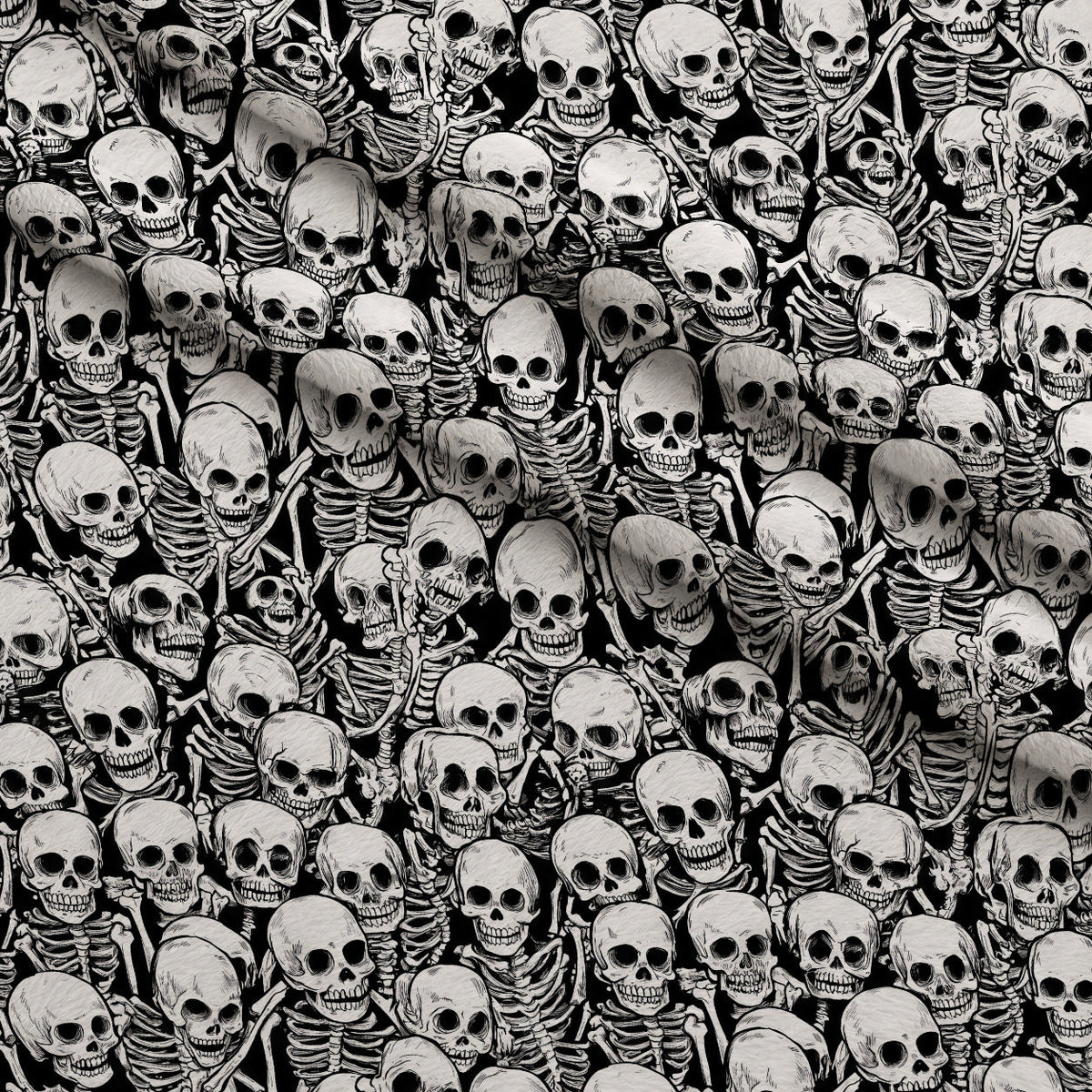 Skeleton Parade Minky Fabric