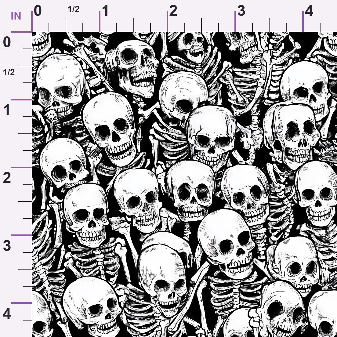 Skeleton Parade Minky Fabric