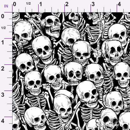 Skeleton Parade Minky Fabric