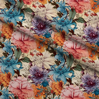 Sketchbook Garden Pattern 1 Minky Fabric